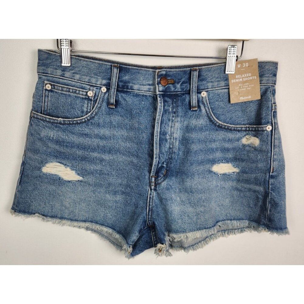Madewell Women's Sz. 30 Relaxed Denim Raw Hem Shorts NWT